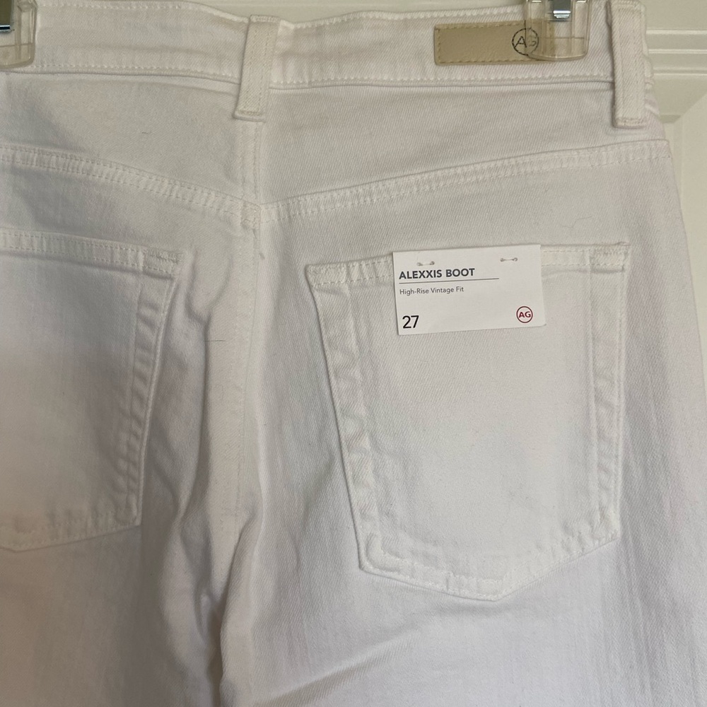Ag Adriano Goldschmied Women's White Jeans - Alexxis Boot - Picture 5 of 7